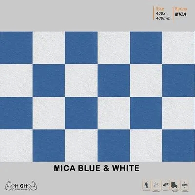 Mica Blue and White